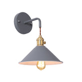 Lámpara de pared regulable enchufable para dormitorio de estilo nórdico vela macarrón pasillo de escalera creativo europeo simple con lámpara de pared con interruptor gris (bombilla no incluida)